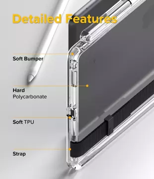 Kryt pouzdra Ringke Fusion s gelovým rámečkem pro iPad 10,2'' 2021/2020/2019 černý (FPS586R55)