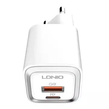 LDNIO A2318C USB nástěnná nabíječka, USB-C 20W kabel USB-C – Lightning