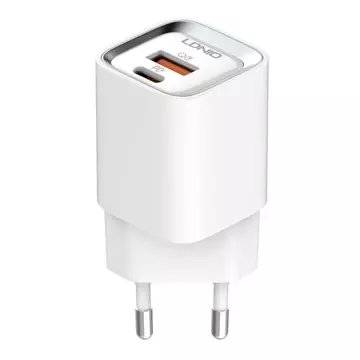 LDNIO A2318C USB nástěnná nabíječka, USB-C 20W kabel USB-C – Lightning