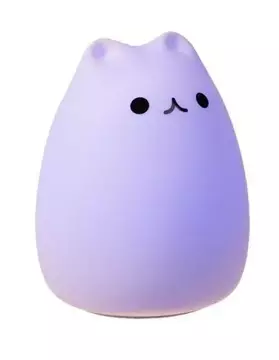 LED silikonová noční lampa pro děti 16 barev Dálkové ovládání Lamp Kitten cat