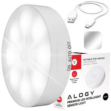 Lampa LED pohybový senzor soumrak noční lampa Alogy Sensor Light Bezdrátové osvětlení nábytku Bílé světlo 6000k