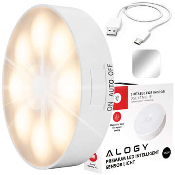 Lampa LED pohybový senzor soumrak noční lampa Alogy Sensor Light Bezdrátové osvětlení nábytku Teplé světlo 3000k