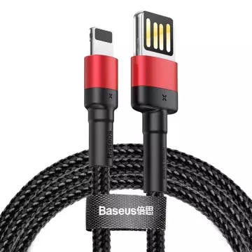 Lightning USB kabel (oboustranný) Baseus Cafule 2,4A 1m (černý a červený)