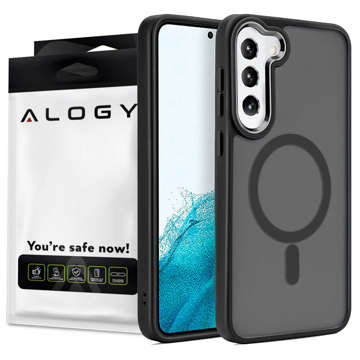 MagSafe Alogy Ring Mag Clear Case pro Samsung Galaxy S23 Qi Chargers Black