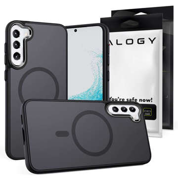 MagSafe Alogy Ring Mag Clear Case pro Samsung Galaxy S23 Qi Chargers Black