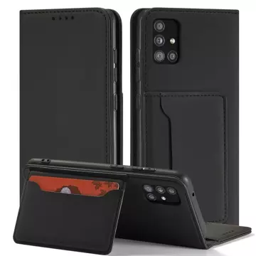 Magnet Card Case Case pro Xiaomi Redmi Note 11 Pouch Wallet Card Holder Black