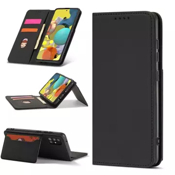 Magnet Card Case Case pro Xiaomi Redmi Note 11 Pro Pouch Wallet Card Holder Black