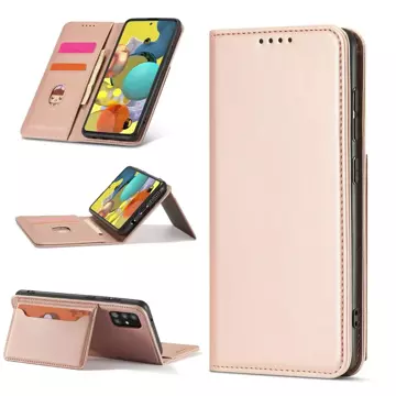 Magnet Card Case Case pro Xiaomi Redmi Note 11 Pro Pouch Wallet Card Holder Pink