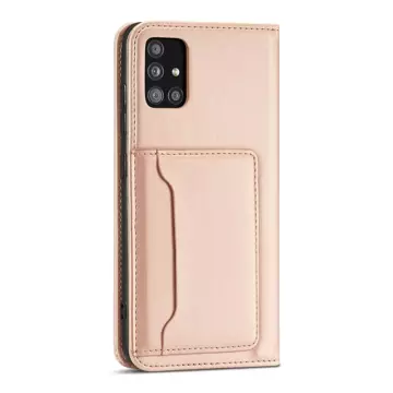 Magnet Card Case Case pro Xiaomi Redmi Note 11 Pro Pouch Wallet Card Holder Pink