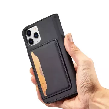 Magnet Card Case pro iPhone 12 krycí stojánek na peněženku na karty černý