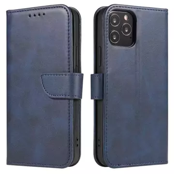 Magnet Case elegantní kryt pouzdra s funkcí chlopně a stojánku pro Samsung Galaxy A13 5G modrý