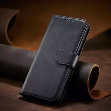 Magnet Case elegantní kryt pouzdra s funkcí chlopně a stojánku pro Samsung Galaxy S22 Ultra černý