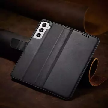 Magnet Case elegantní kryt pouzdra s funkcí chlopně a stojánku pro Samsung Galaxy S22 Ultra černý