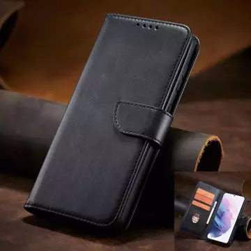 Magnet Case elegantní kryt pouzdra s funkcí chlopně a stojánku pro Samsung Galaxy S22 Ultra černý