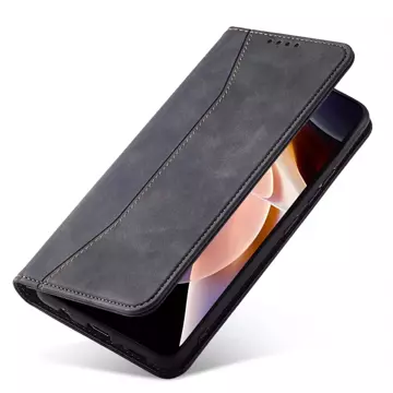 Magnet Fancy Case Case pro Xiaomi Redmi Note 11 Pro Pouch Card Wallet Card Holder Black