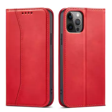 Magnet Fancy Case Case pro iPhone 12 Pro Max Pouch Wallet Card Holder Red