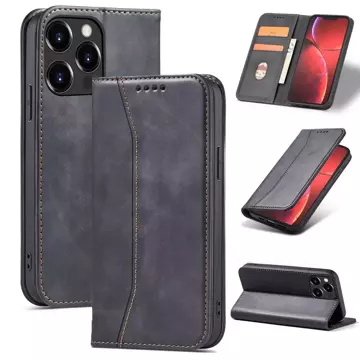 Magnet Fancy Case Case pro iPhone 13 Pro Max Pouch Card Wallet Card Holder Card Holder Black