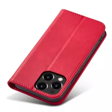 Magnet Fancy Case Case pro iPhone 13 Pro Max Pouch Wallet Card Holder Red