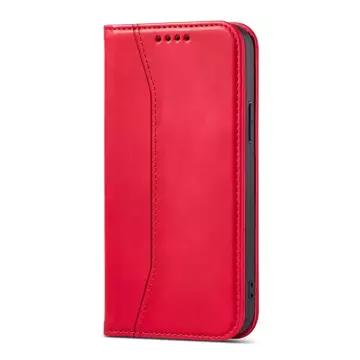 Magnet Fancy Case Case pro iPhone 13 Pro Max Pouch Wallet Card Holder Red