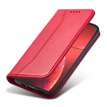 Magnet Fancy Case Case pro iPhone 13 Pro Max Pouch Wallet Card Holder Red