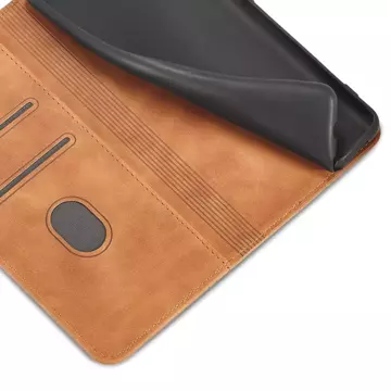 Magnet Fancy Case Cover pro Samsung Galaxy S22 (S22 Plus) Pouch Peněženka Držák karet Hnědý