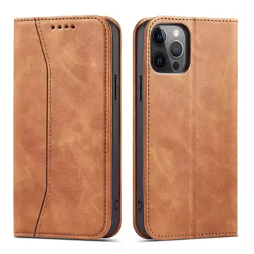 Magnet Fancy Case pro iPhone 12 Pro Pouch Card Wallet Card Stand Card Wallet Brown