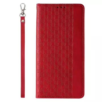 Magnet Strap Case Case pro iPhone 12 Pro Max Pouch Wallet Mini Lanyard Pendant Red