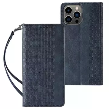 Magnet Strap Case Case pro iPhone 12 Pro Pouch Wallet Mini Lanyard Pendant Blue