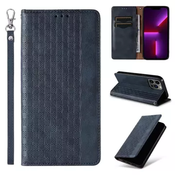 Magnet Strap Case Case pro iPhone 12 Pro Pouch Wallet Mini Lanyard Pendant Blue