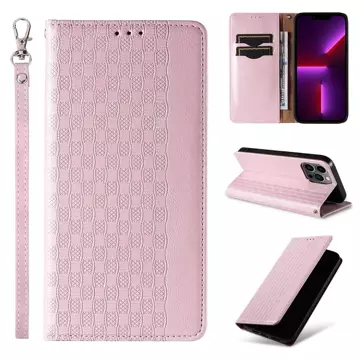 Magnet Strap Case Case pro iPhone 12 Pro Pouch Wallet Mini Lanyard Pendant Pink