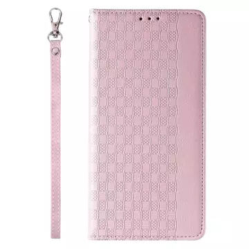 Magnet Strap Case Case pro iPhone 12 Pro Pouch Wallet Mini Lanyard Pendant Pink