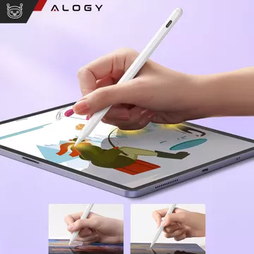 Magnetické pero Alogy pro poznámkové a skicovací pero pro Apple iPad Pro/ Air/ Mini White