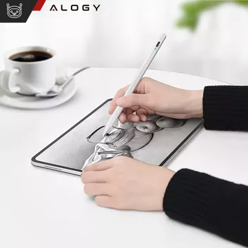 Magnetické pero Alogy pro poznámkové a skicovací pero pro Apple iPad Pro/ Air/ Mini White