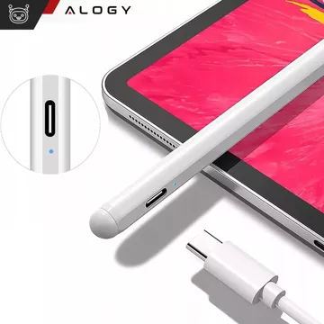 Magnetické pero Alogy pro poznámkové a skicovací pero pro Apple iPad Pro/ Air/ Mini White