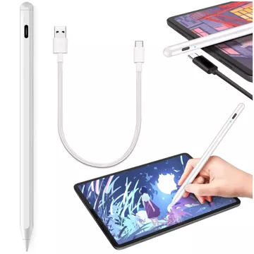 Magnetické pero Alogy pro poznámkové a skicovací pero pro Apple iPad Pro/ Air/ Mini White