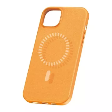 Magnetický kryt na telefon Baseus Fauxther Series pro iPhone 15 Pro (oranžový)