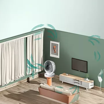 Malý ventilátor Mini stolní ventilátor Přenosný bezdrátový tichý bílý