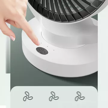 Malý ventilátor Mini stolní ventilátor Přenosný bezdrátový tichý bílý