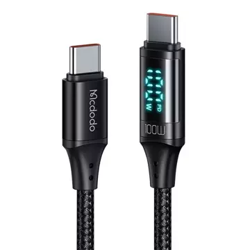 Mcdodo CA-1100 kabel USB-C na USB-C, 100 W, 1,2 m (černý)