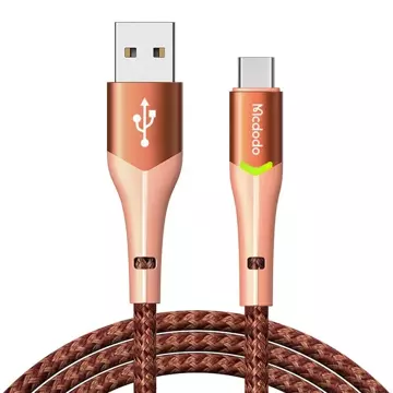 Mcdodo Magnificence CA-7962 LED kabel USB na USB-C, 1 m (oranžový)