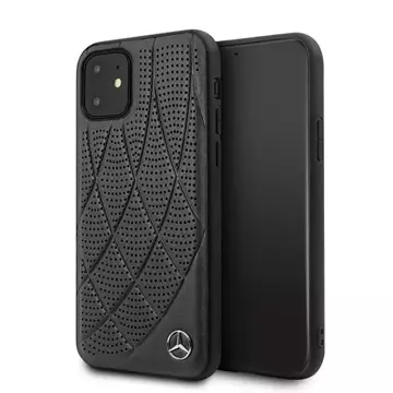 Mercedes MEHCP12SDIQBK ochranné pouzdro pro Apple iPhone 12 Mini 5,4" černo/černé pevné pouzdro Bow Line