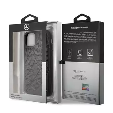 Mercedes MEHCP12SDIQBK ochranné pouzdro pro Apple iPhone 12 Mini 5,4" černo/černé pevné pouzdro Bow Line