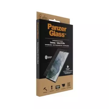 Mikrofrakční sklo PanzerGlass E2E pro Samsung S22 Ultra G908 Case Friendly AntiBacterial black/black 7295