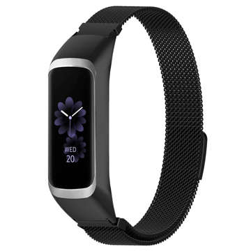 Milánský náramek Alogy pásek z nerezové oceli pro Samsung Galaxy Fit 2 SM-R220 Black