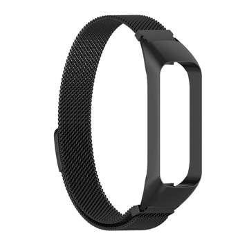 Milánský náramek Alogy pásek z nerezové oceli pro Samsung Galaxy Fit 2 SM-R220 Black