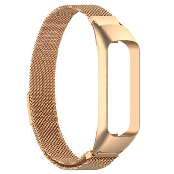 Milánský náramek Alogy pásek z nerezové oceli pro Samsung Galaxy Fit 2 SM-R220 Gold