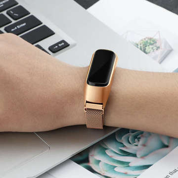 Milánský náramek Alogy pásek z nerezové oceli pro Samsung Galaxy Fit 2 SM-R220 Gold