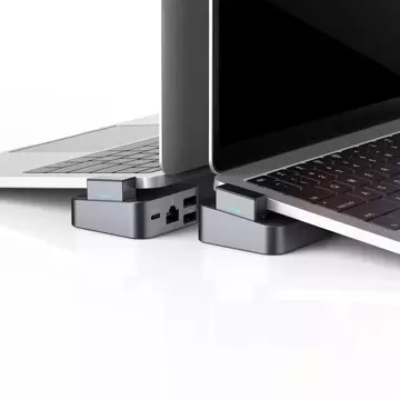 Multifunkční stojan Joyroom HUB USB Type C - USB 3.0 / RJ45 / HDMI / USB Type C / Thunderbolt pro MacBook Pro Grey (S-H121 Grey)