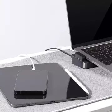 Multifunkční stojan Joyroom HUB USB Type C - USB 3.0 / RJ45 / HDMI / USB Type C / Thunderbolt pro MacBook Pro Grey (S-H121 Grey)