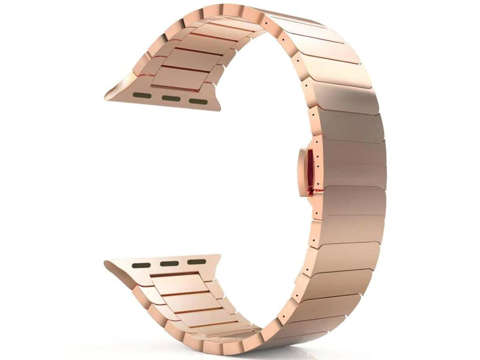 Náramek Alogy z nerezové oceli pro Apple Watch 42/44/45 / 49 mm Rose Gold